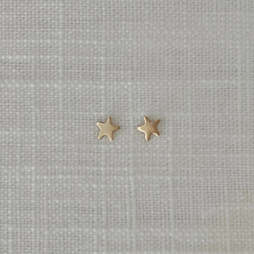 gold filled star studs