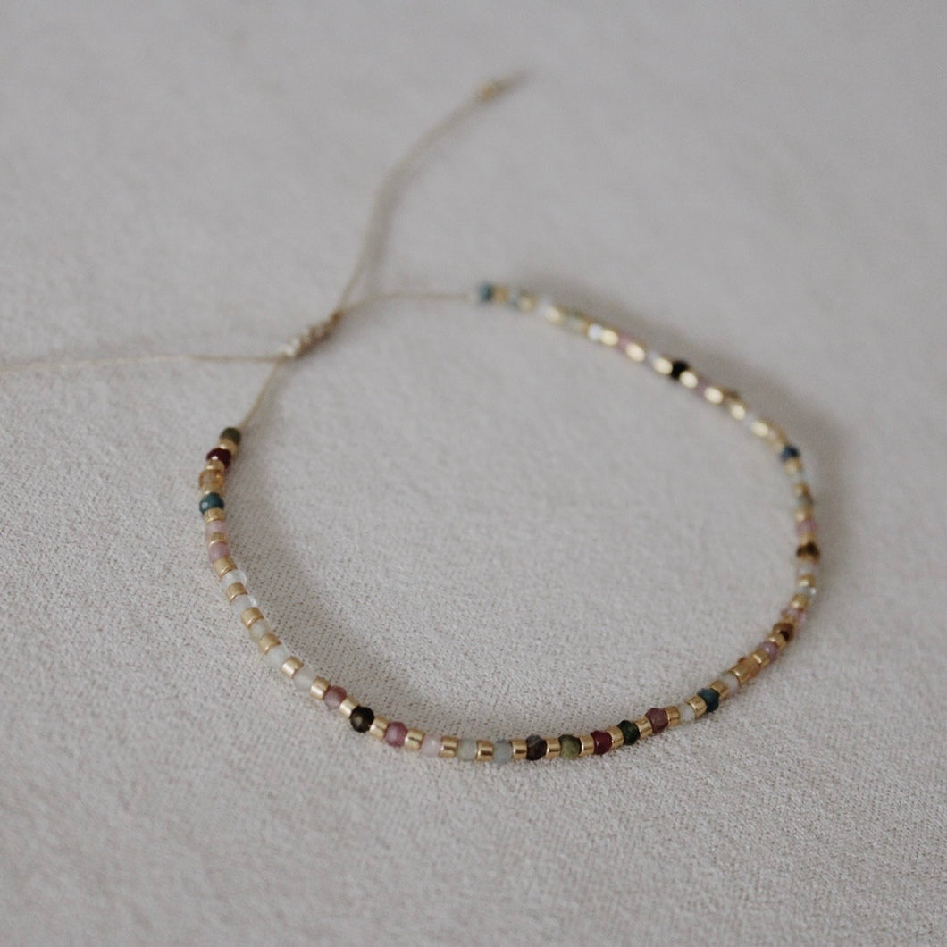 mini gemstone slider bracelets