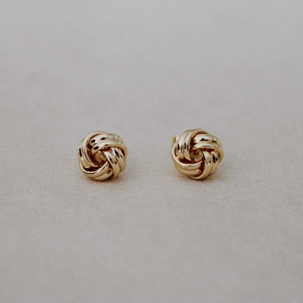 knot stud earrings