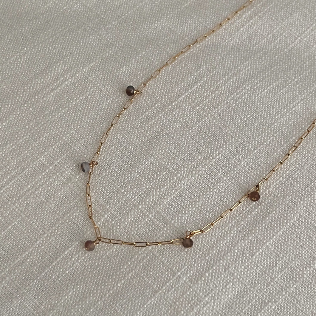dark gemstone necklace