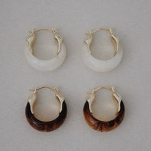 Load image into Gallery viewer, ivory and ember hoops
