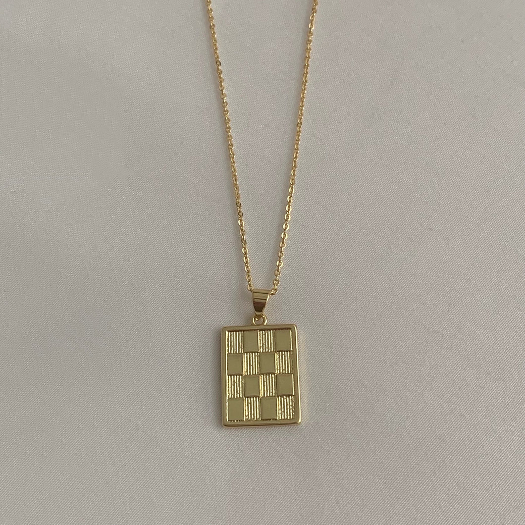 checkerboard necklace