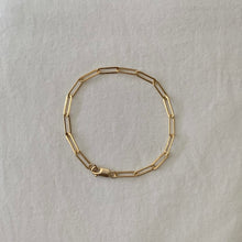 Load image into Gallery viewer, 14k gold filled paperclip bracelet
