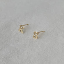 Load image into Gallery viewer, initial stud earrings
